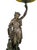 20th Century Art Nouveau Spelter Woman Sculpture & Yellow Glass Lamp For Sale - Image 6 of 7