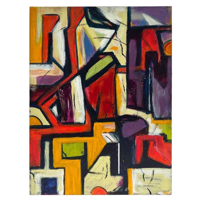 Large Carol Bertrand Colorful Post Modern Abstract For Sale - Image 13 of 13