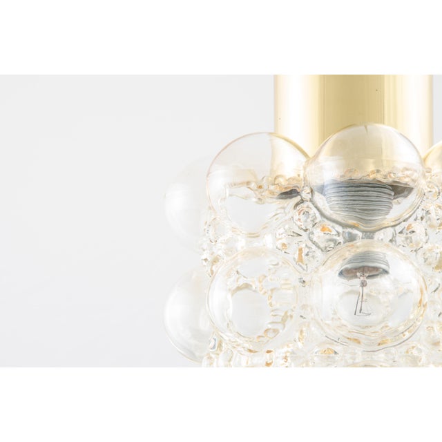 1960s Bubble Glass Pendant Lamps attributed to Helena Tynell & Heinrich Gantenbrink for Limburg, 1960s, Set of 2 For Sale - Image 5 of 9
