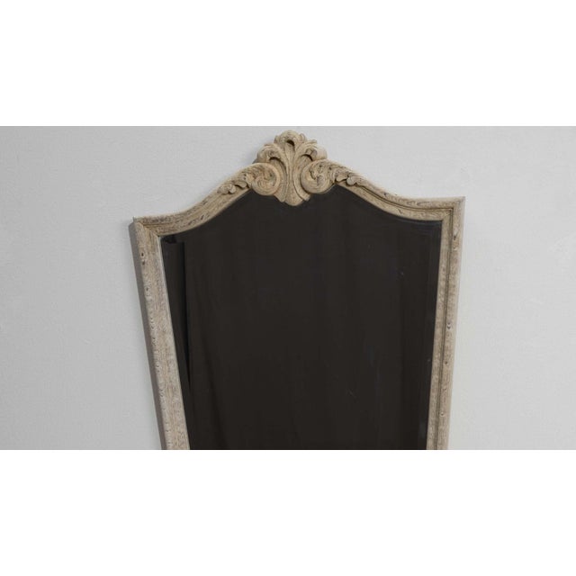 Mid 20th Century France Louis XV Antique White Wood Mirror For Sale In Greensboro - Image 6 of 8