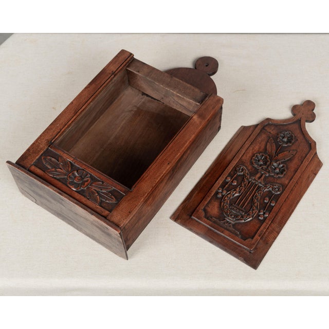 19th Century French Fariniere Box, Hand-Carved Walnut, Circa 1850 For Sale - Image 10 of 10