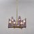 Plastic Mid-Century Italian Chandelier in Brass and Purple Acrylic Glass from Stilux Milano, 1970s For Sale - Image 7 of 8