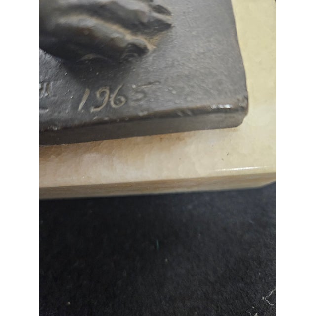 Signed 13" Bronze of a Poodle by Edward Fenno Hoffman III Pafa Mounted on Marble For Sale In Philadelphia - Image 6 of 7
