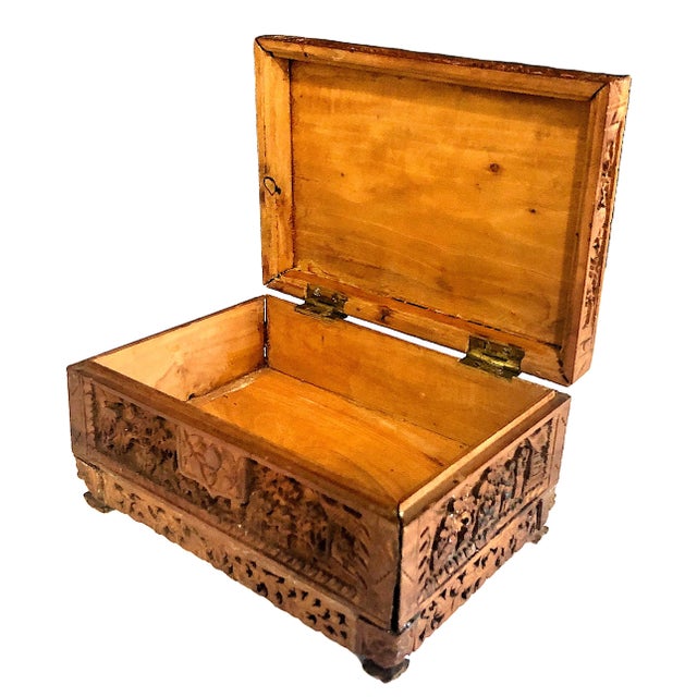 Vintage Chinese Hand-Carved Camphor Wood Box For Sale In San Francisco - Image 6 of 8