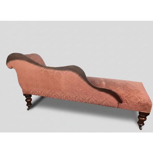 Hollywood Regency Antique Victorian Chaise Lounge, 1800s For Sale - Image 3 of 15