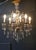 1920s French Crystal 6-Arm Chandelier in Brass, 1920 For Sale - Image 5 of 9