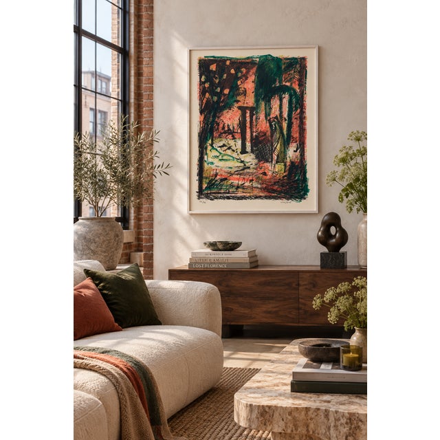 Olive Erik Levesque, Abstract Edition 135/195, 1990s, Lithograph For Sale - Image 8 of 15