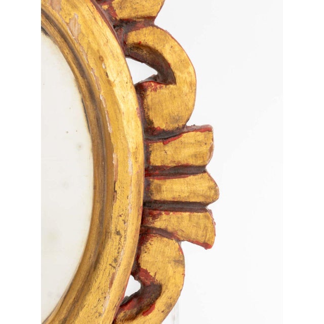 Baroque Baroque Style Giltwood Framed Small Mirror For Sale - Image 3 of 6