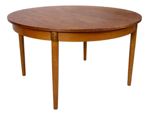 Vintage Danish Round Extending Dining Table