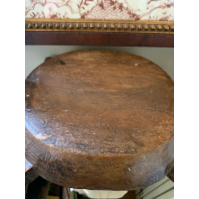 Early 20th Century Wood Hand Carved Artisanal Tribal Tray For Sale - Image 9 of 12