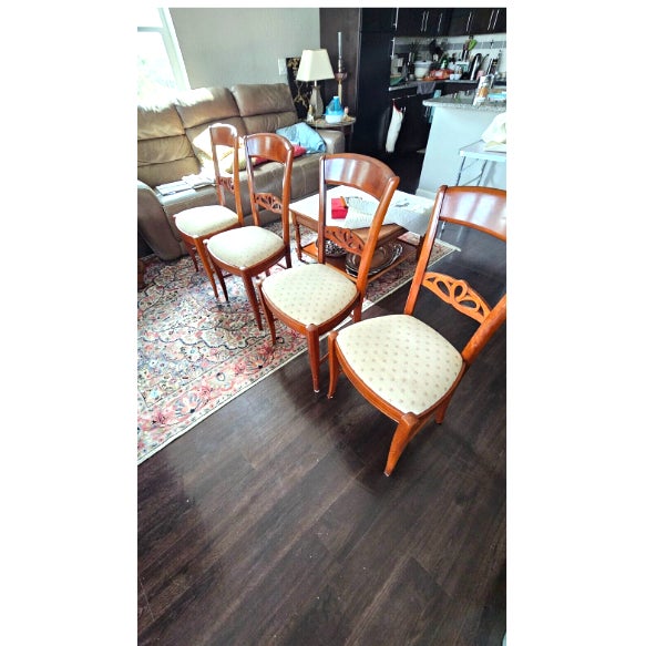 1920s 1 Antique Dinner Table and 4 Chairs - Set of 5 For Sale - Image 16 of 18