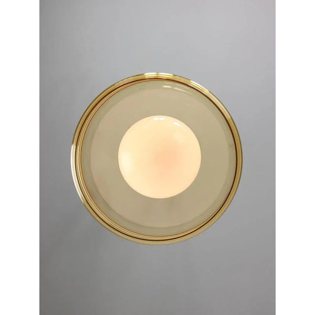 Vintage Italian Chrome and Glass Pendant Lamp For Sale - Image 6 of 12