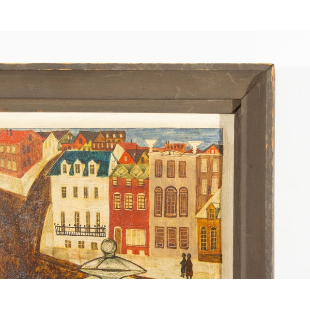 Wood 1953 Oil on Board Painting of a Street Scene by Ellen Lanyon For Sale - Image 7 of 9