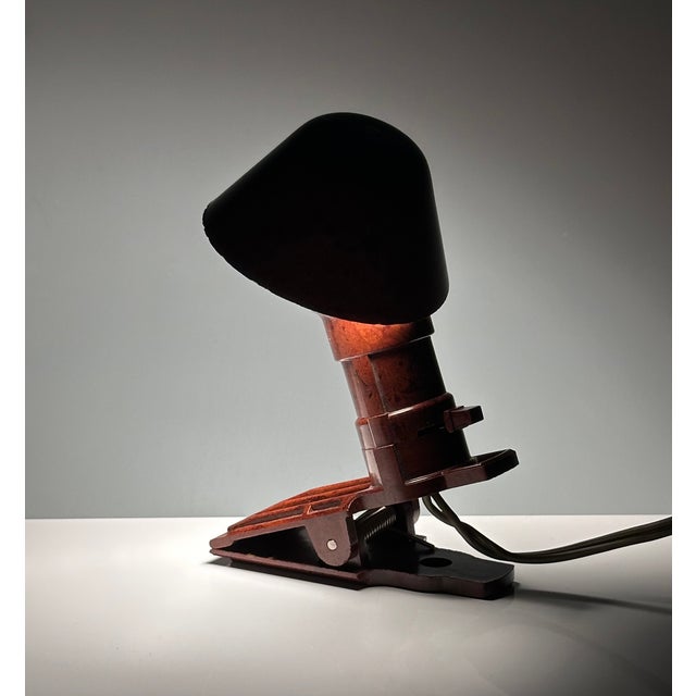 Mid-Century Modern Small Travel Clamp Reading Lamp in Bakelite, 1950s For Sale - Image 3 of 18