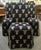Asian Parson Style Custom Chairs With Asian Upholstery, Skirted Bottom With Silk Inner Lining. For Sale - Image 3 of 13