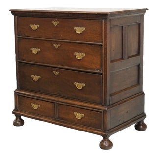 Antique William and Mary Jacobean Joined Oak Provisional Chest of Drawers, 1690 For Sale