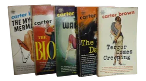 Carter Brown Vintage Mystery Books - Set of 5