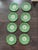 Vintage Chinese Export Famille Verte Cabbage & Butterfly Plates - Set of 8 For Sale - Image 4 of 8