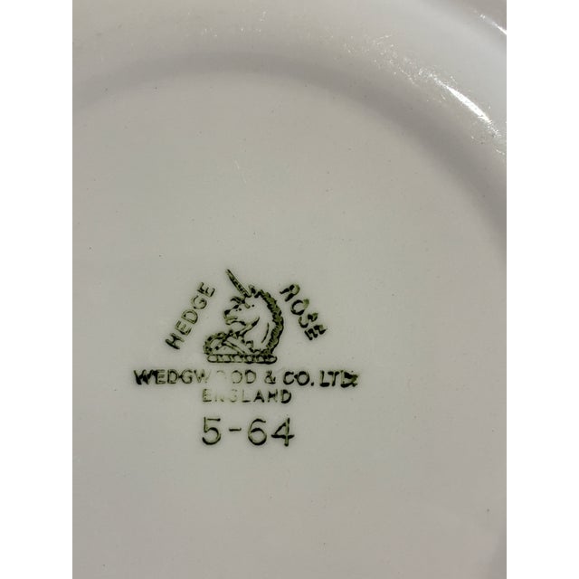 Ceramic Vintage Wedgwood Salad Plates Set of 4, Embossed Floral Rim, England For Sale - Image 7 of 11