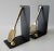 C.1980's Brass Tennis Racket & Ball Bookends With Black Satin Metal Backs -Made Exclusively for Lord & Taylor For Sale - Image 9 of 13
