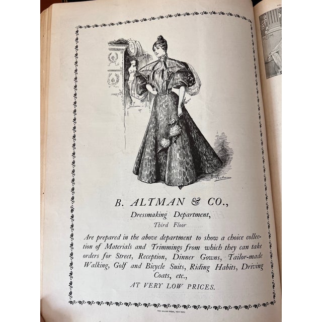 Late 19th Century Antique Leather-Bound Collection of Vogue Issues From 1894 and 1895 - Set of 3 Books For Sale - Image 5 of 11