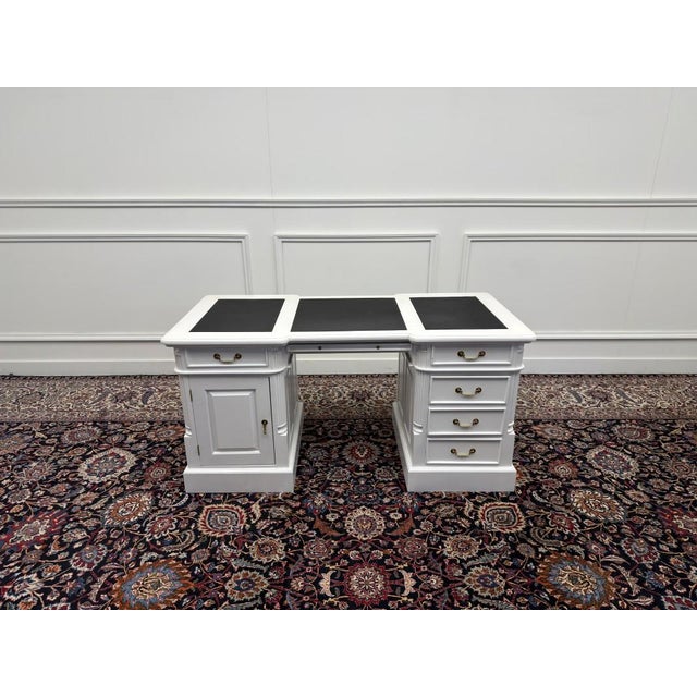 English White Chesterfield Desk For Sale - Image 4 of 18