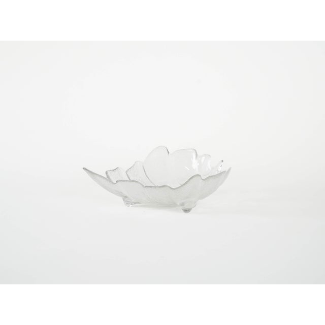 Vintage Danish Glass Leaf Bowl, 1970s For Sale - Image 4 of 8