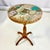 1950s 1950s Vintage Folk Art Boho Chic Lucite Encased Semi-Precious Stones Drinks Table With Butterfly Design For Sale - Image 5 of 17