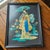 Vintage Geisha Painted on Black Felt in Matching Frames 1950s - Set of 2 For Sale - Image 4 of 12