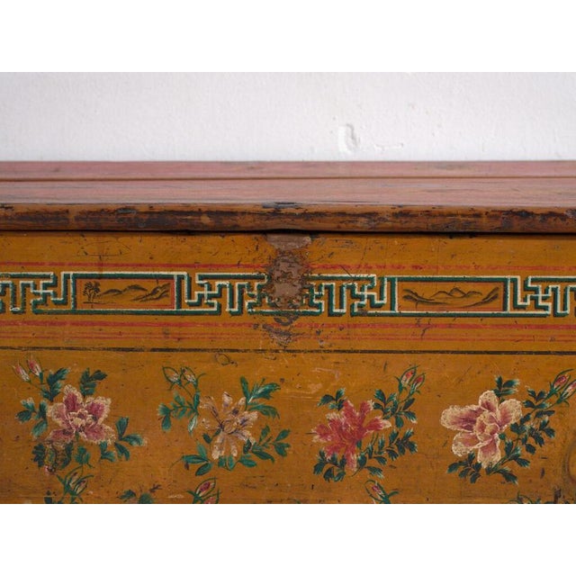 Metal Antique Chinese Chest in Wood, 1900 For Sale - Image 7 of 10