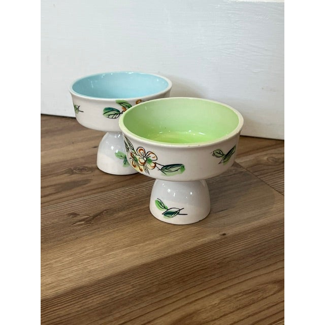 1920s Footed Dessert Bowl or Compote Cups - Set of 2 For Sale - Image 9 of 10