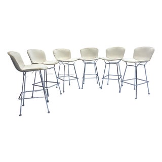 Vintage Set of 6 Harry Bertoia for Knoll Barstools For Sale
