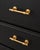 Refinished Black Dresser With Brass Ring Hardware-Modern Classic 9-Drawer Statement Piece For Sale - Image 6 of 7