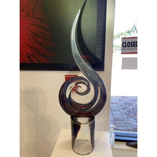 Spiral Murano Glass Sculpture For Sale In Naples, FL - Image 6 of 6