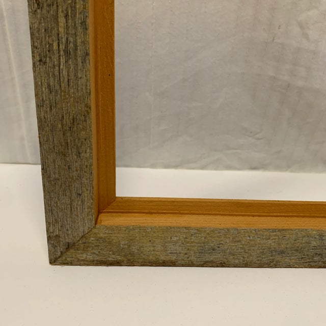 Farmhouse Picture Frame of Barn-Wood Salvage For Sale - Image 3 of 10