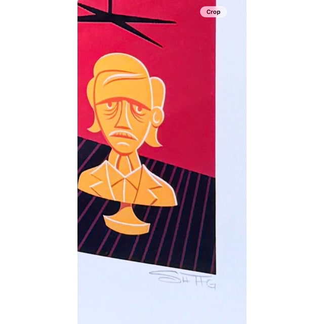 Red “Shag”Josh Agle Elsa and the Raven Signed Numbered Serigraph 2006 Framed 24|200 For Sale - Image 8 of 8