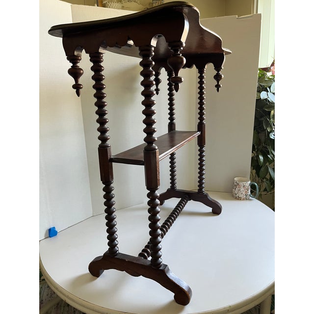 Victorian Side Table With Shelf, Walnut, Late 19th Century For Sale - Image 4 of 13