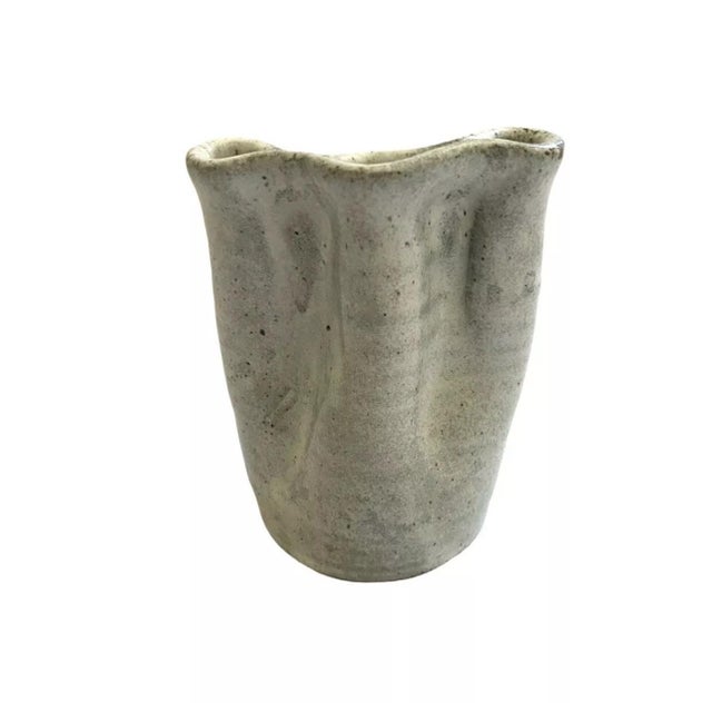 Mid-Century Modern Mid Century Modern Studio Pottery Vase Organic Signed Vintage For Sale - Image 3 of 6