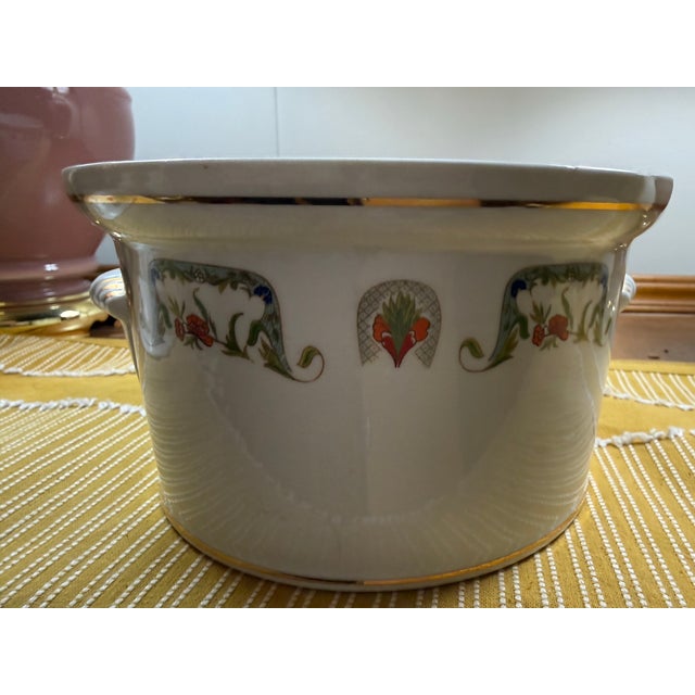 Vintage Louis Lourioux Porcelain Covered Casserole Dish For Sale - Image 4 of 9