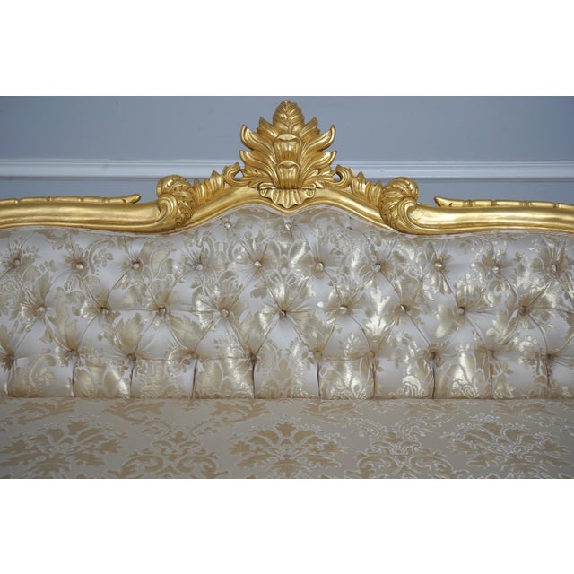 French Baroque Style Giltwood Sofa Settee For Sale - Image 4 of 18