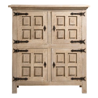 1970s Brutalist Oak Buffet For Sale