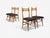 Vittorio Vago Mobili, Six Dining Chairs, Fruitwood, Fabric, Italy, 1960s For Sale In New York - Image 6 of 15