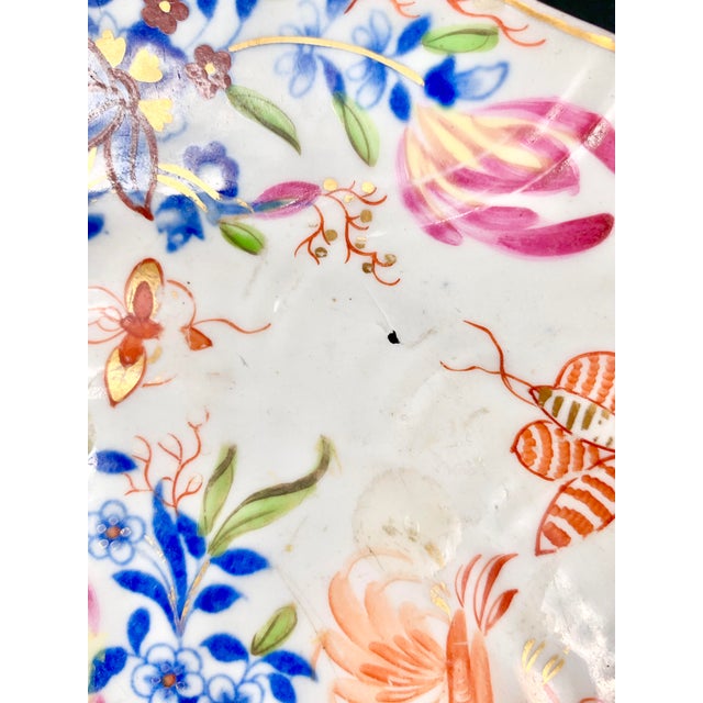 Antique Hand Painted Floral Decorative Plate For Sale - Image 12 of 13