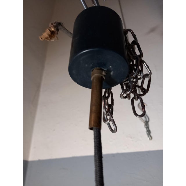 Metal Suspension Light in the style of Stilnovo, 1950s For Sale - Image 7 of 10