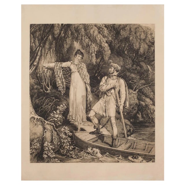 Unknown, The Conversation, Original Etching, 1930s For Sale