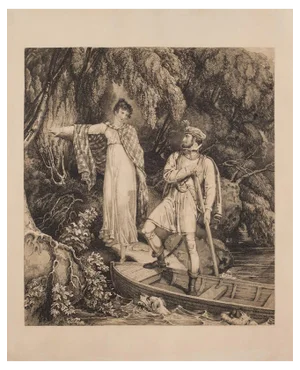 Unknown, The Conversation, Original Etching, 1930s