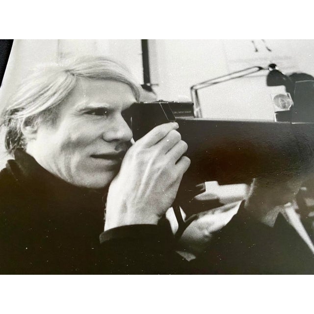 1980s Vintage Sandro Becchetti 'Andy Warhol - 1980' Vintage Silver Gelatine Photograph For Sale - Image 5 of 7