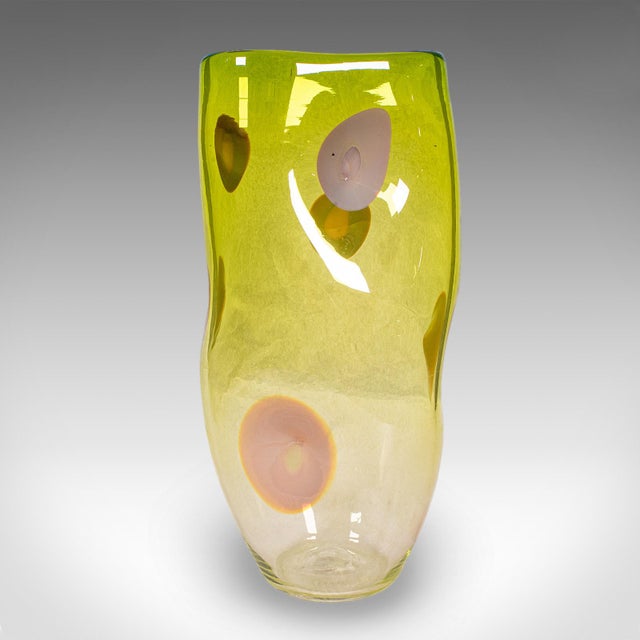 Vintage Art Vase, English, Blown Glass, Display Sleeve, Columbia Glassworks For Sale - Image 4 of 10
