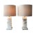 John-Richard Stacked Alabaster Column Table Lamps With Raw Silk Shades - a Pair For Sale