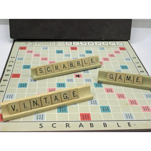 1953 Scrabble Board Game Word Game in Burgundy Box For Sale - Image 12 of 13